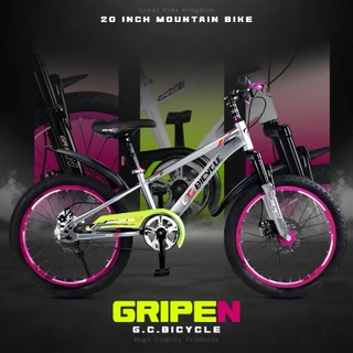 Greatchy จักรยานเสือภูเขา รุ่น Gripen ขนาด 20 นิ้ว ล้อยางเติมลม ซี่ลวด ดิสเบรคหน้าหลัง มีโช๊คหน้า มีบังจาน สุดเท่ห์