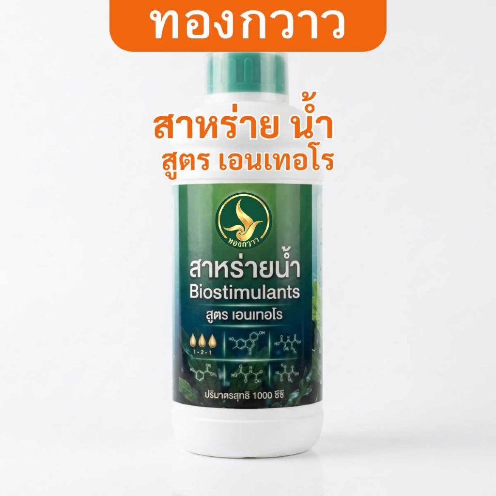 ปุ๋ยน้ำ สาหร่าย ( สูตร เอนเทอโร ) 1 ลิตร ตรา ทองกวาว สกัดเข้มข้น สินค้าคุณภาพ