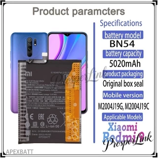 แบต Redmi 9 แบตNote9 (BN54) แบตเตอรี่โทรศัพท์มือถือ Redmi 9 /Note9 ​ Batterry​ รับประกัน 6 เดือนแถมชุดไขควง（5020mAh）
