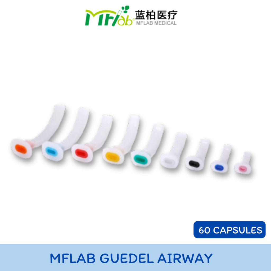 MFlab Oral Pharyngeal Airways ท่อเปิดทางเดินหายใจทางปาก [ขนาด 40mm-110mm].