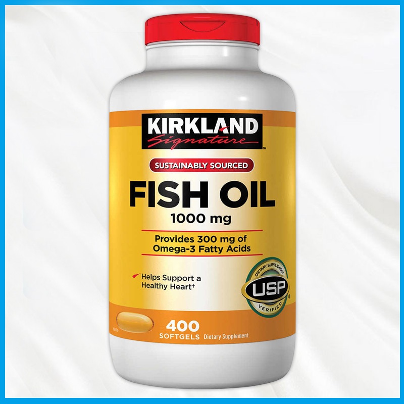 (Exp.02/2028)Kirkland Signature Fish Oil 1000 Mg 400 Softgels