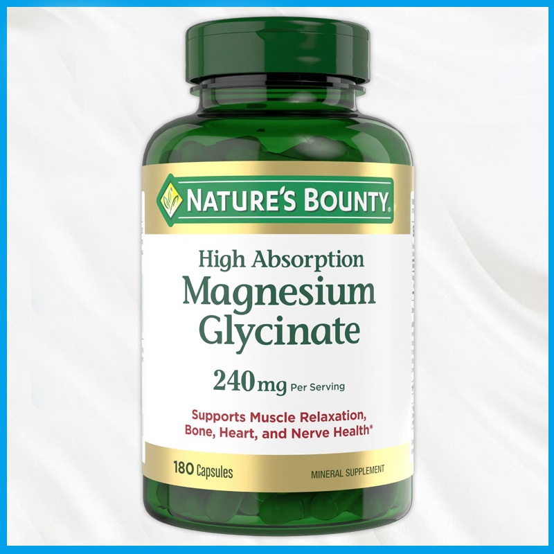 (Exp.10/2028)Nature's Bounty Magnesium Glycinate 240 Mg, 180 Tablets