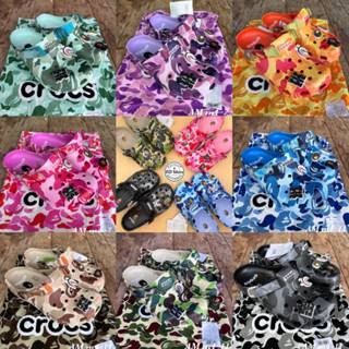 Bape Clog มี5สี รองเท้าหัวโตแม่และเด็กผู้หญิ่งมาพร้อมตัวติดเ…