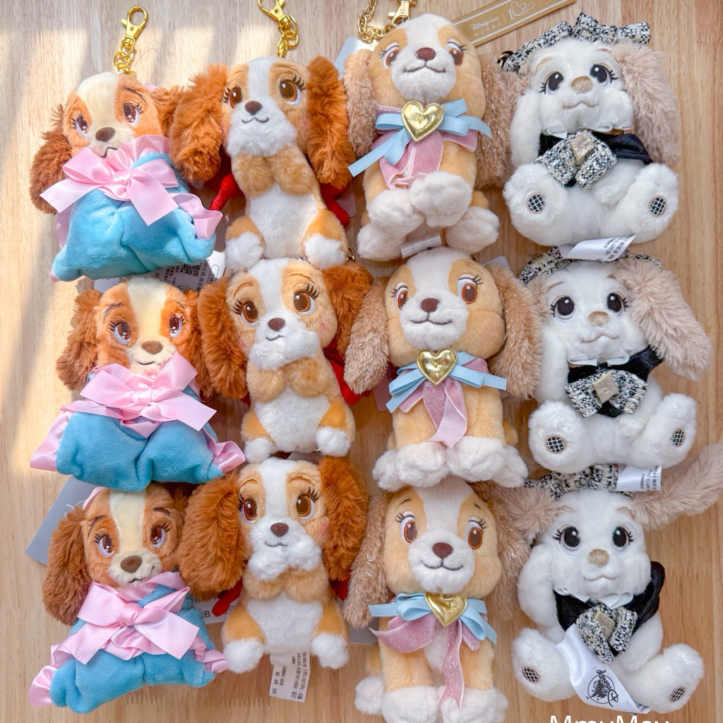 พร้อมส่ง❤พวงกุญแจห้อยกระเป๋า Lady and the tramp Keychain Disney store
