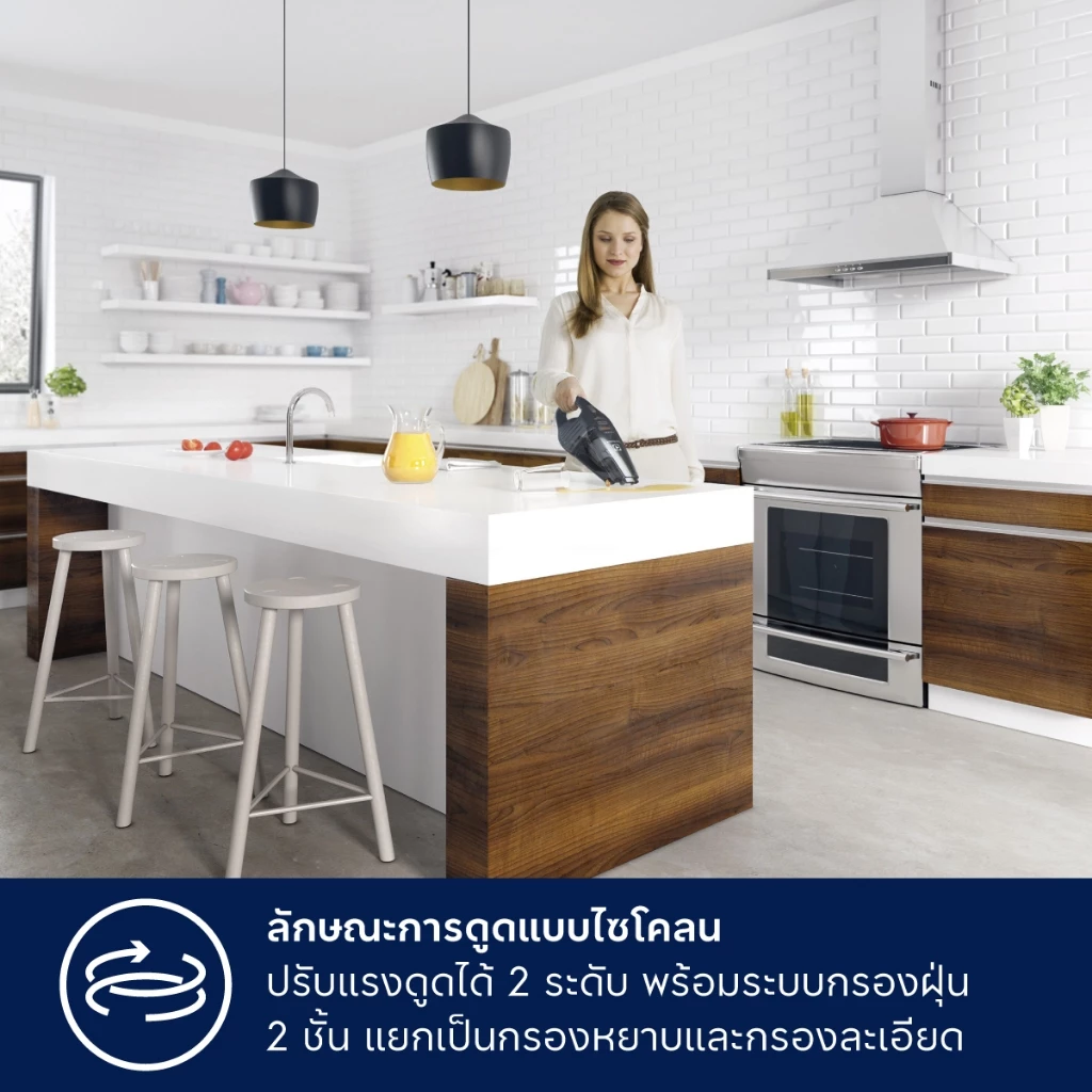 Electrolux เครื่องดูดฝุ่นไร้สาย ชนิดมือถือ 7.2V Rapido รุ่น ZB6307DB thumbnail 5