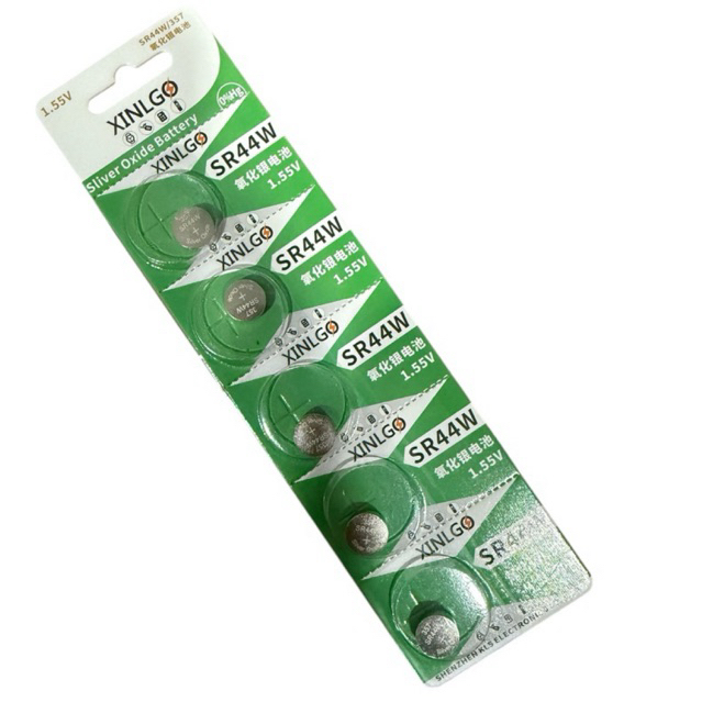 BATTERY SR44SW/357/A76 1.55V แผง5ก้อน ของแท้
