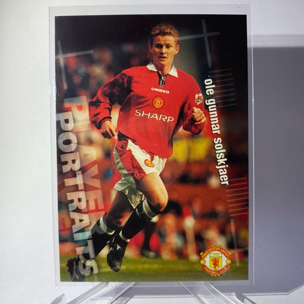 การ์ดนักฟุตบอล OLE GUNNAR SOLSKJAER, MANCHESTER UNITED, PORTRAITS, FUTERA 1997