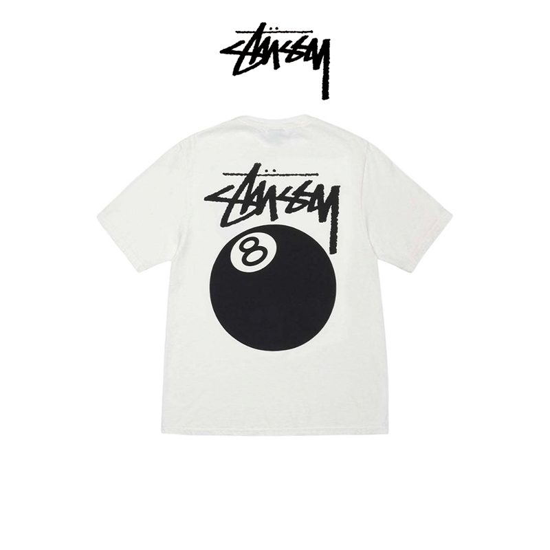 『 Stussy 』 พร้อมส่ง/ เสื้อ Stussy 24SS 8 Ball Tee เสื้อยืดแขนสั้นผ้าฝ้ายบริสุทธิ์แบบหลวมสำหรับผู้ชายและผู้หญิง
