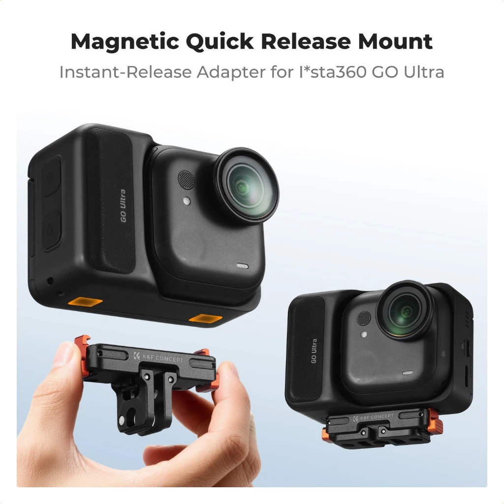K&F CONCEPT อะแดปเตอร์ยึดแบบปลดเร็ว Magnetic Adapter Mount Quick Release สําหรับ Insta360 Go Ultra thumbnail 3