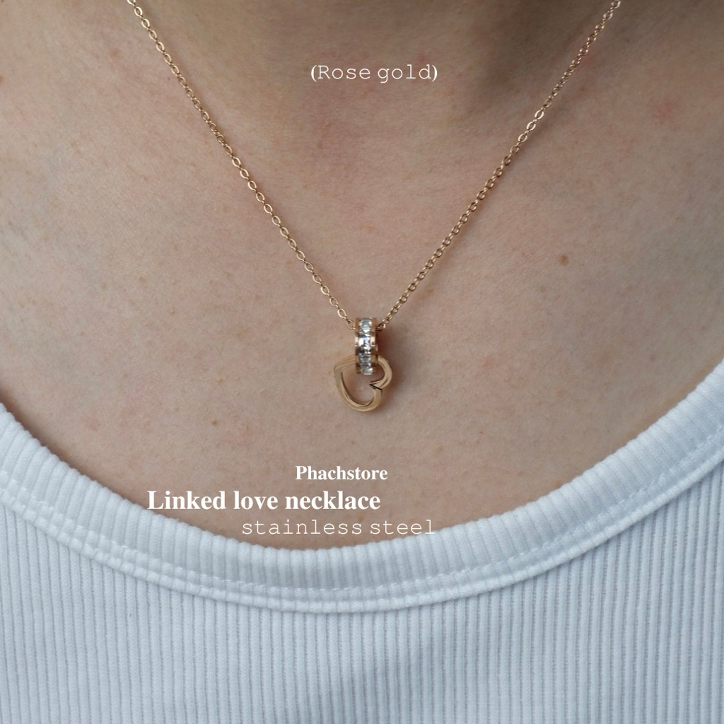 𝐋𝐢𝐧𝐤𝐞𝐝 𝐥𝐨𝐯𝐞 𝐧𝐞𝐜𝐤𝐥𝐚𝐜𝐞 (stainless steel)
