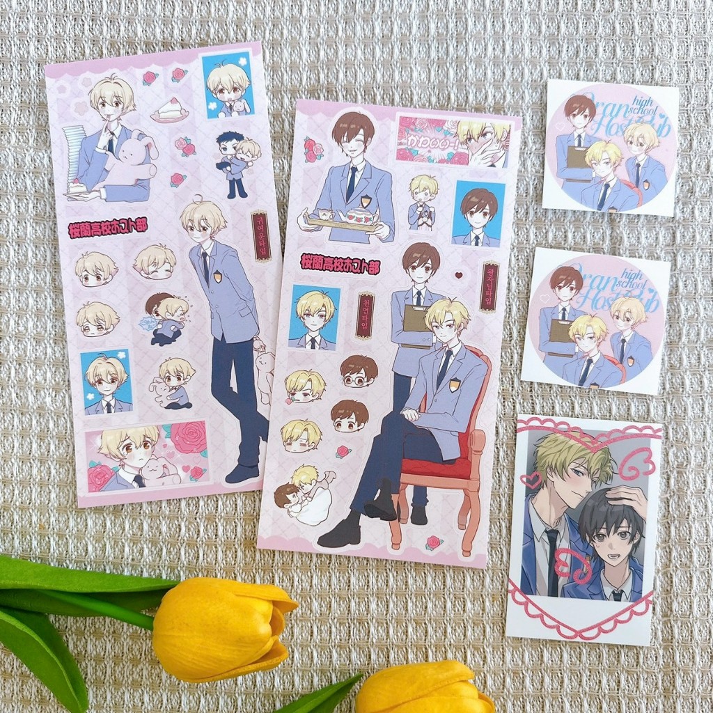 (✅พร้อมส่ง) Sticker & Polaroid : Ouran High School Host Club (เซ็ต 5ใบ)