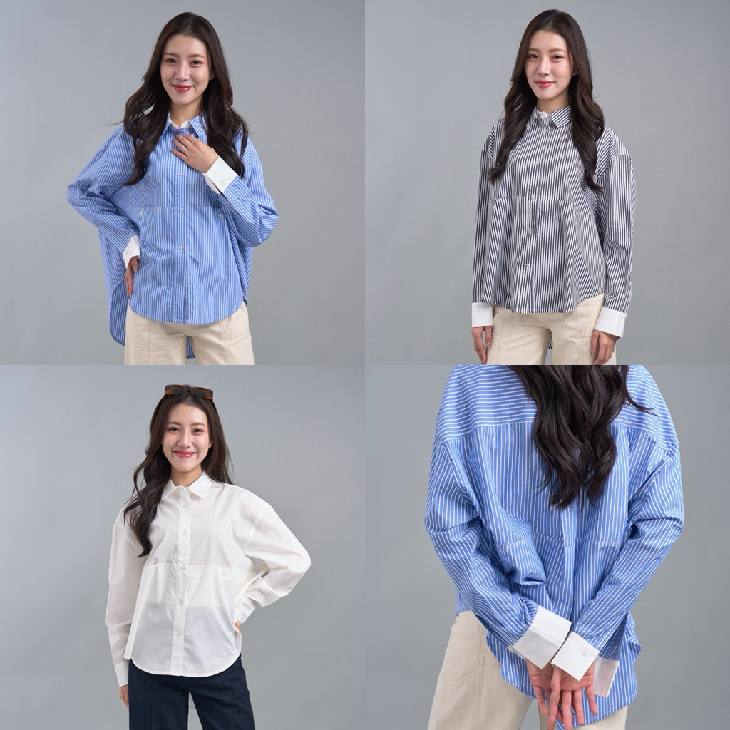 Grace&Co. เชิ้ตแขนยาว แขนขาว