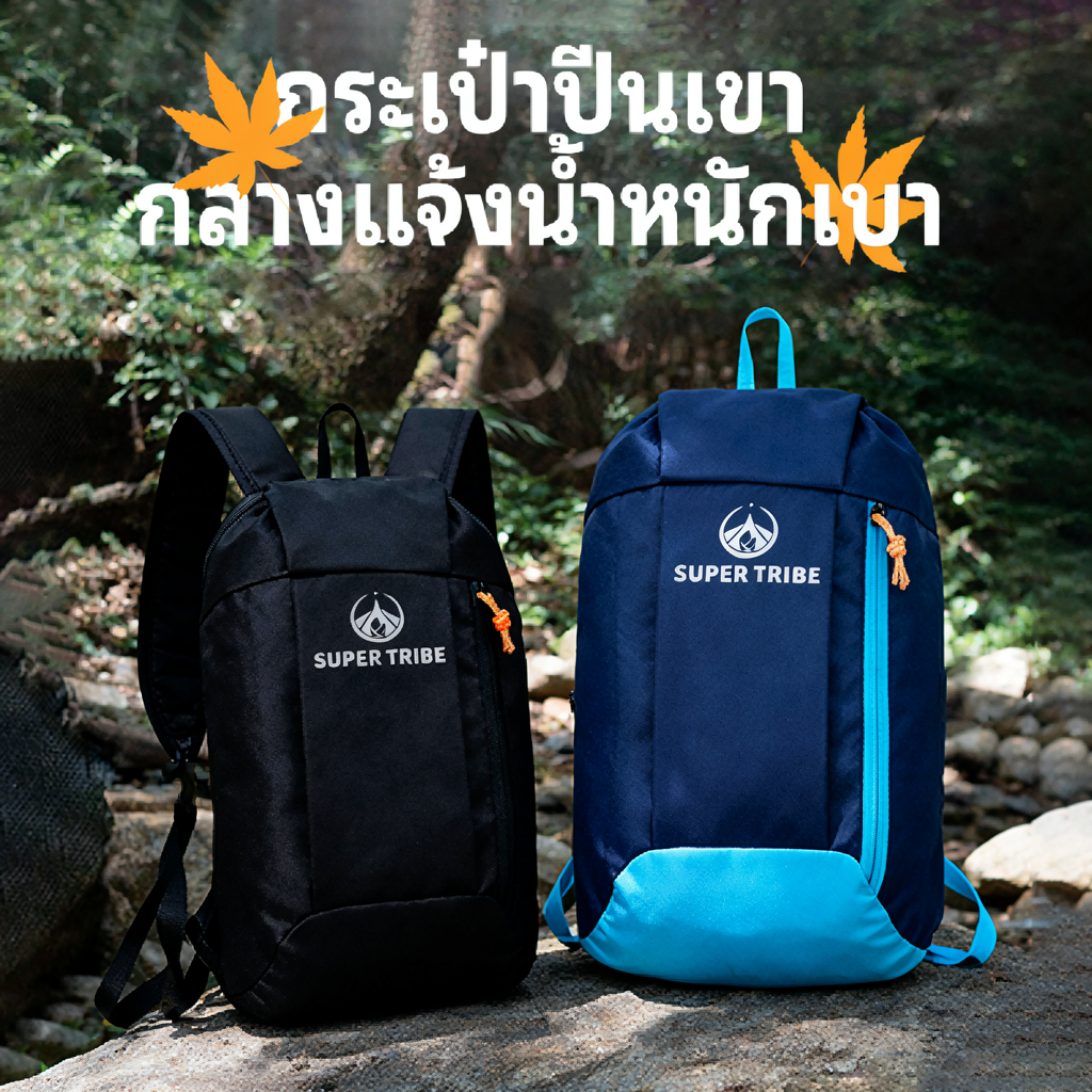 【 Super Tribe 】กระเป๋าเป้สะพายหลังใบเล็ก 10 ลิตร กันน้ำ กระเป๋าเป้กีฬาเบา กระเป๋าเป้เดินทาง ทนทาน หลายสถานการณ์