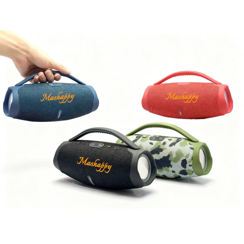 Mashappy ลำโพงบลูทูธBoombox3MINI ลําโพงบลูทูธสำหรับAUX/TF/USB/TWSขานด21X9.5CM