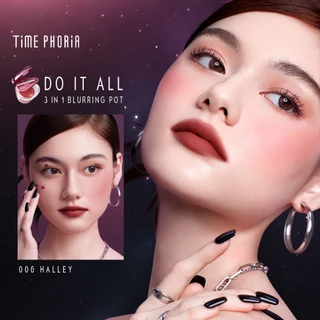(ซื้อ 1 แถม 1)TimePhoria Orbita 3 in 1 Blurring Pot |อายแชโดว์ บลัชออน ลิปสติก สีชัด ติดทนนาน