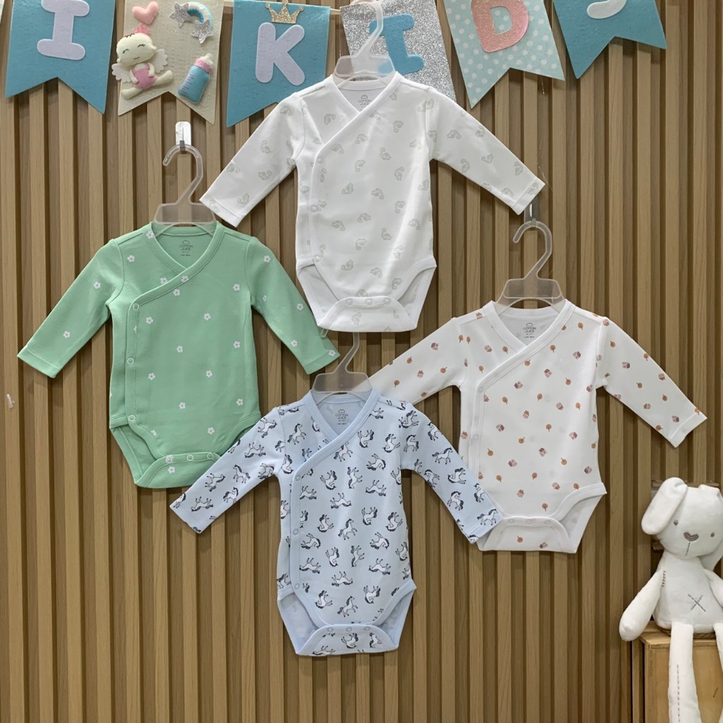 บอดี้สูทเสื้อเด็กแรกเกิด Kani Kid's กระดุมป้ายข้าง (แขนยาว) สุดน่ารัก ผ้าหนานุ่ม ลายน่ารัก ใส่ง่าย ระบายอากาศได้ดี📌🔥