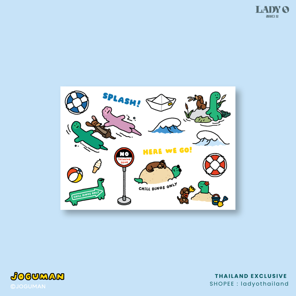 JOGUMAN Go With The Flow - UV Sticker สติกเกอร์ติดถาวร