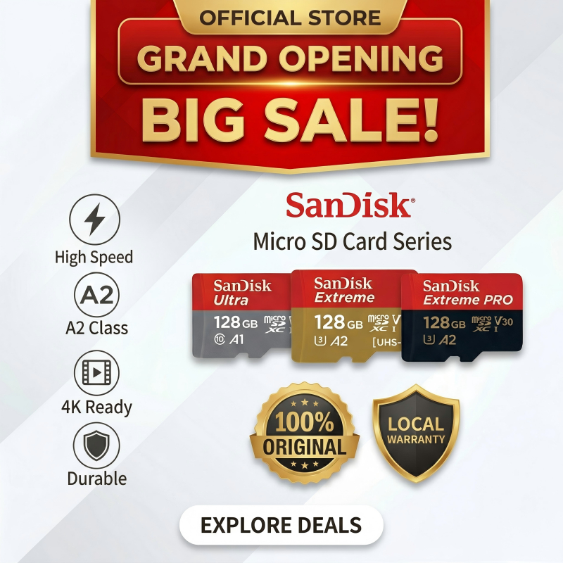 (ส่งด่วน/ขายส่ง) SANDISK Extreme Micro SDcard 512GB/1TB (190MB) UHS-I V30 U3 A2 SDcard แท้ Memory card