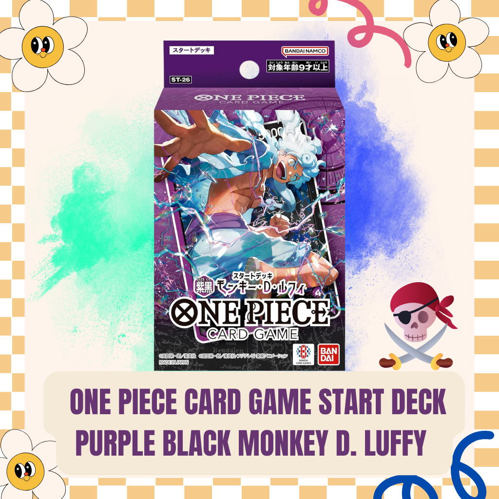 BANDAI ONE PIECE Card Game Start Deck Purple-Black Monkey D. Luffy No. ST-26, Age 9+