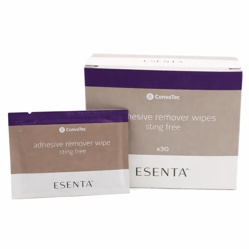 Convatec ESENTA Adhesive Remover Wipe แผ่นเช็ดลอกกาว แผ่นลอกแป้น (1กล่อง/30ชิ้น)