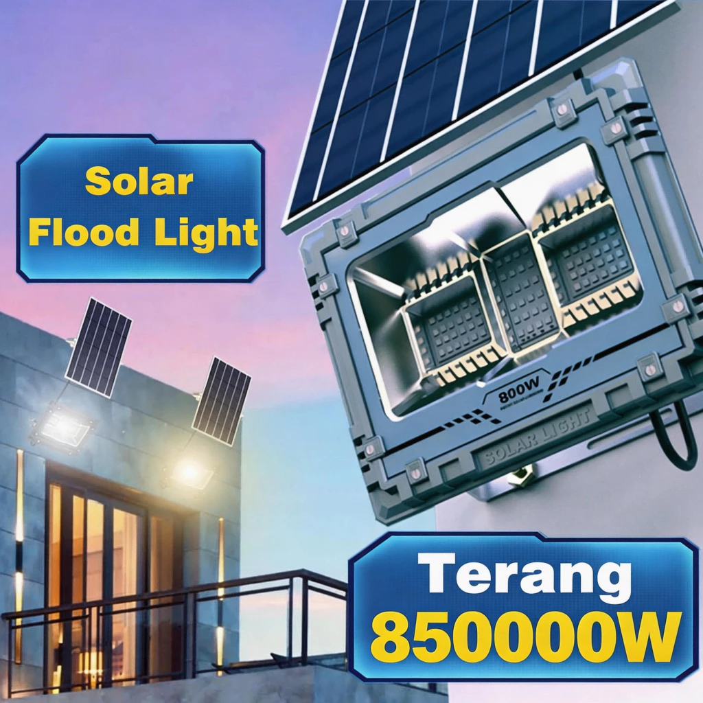 【รับประกัน 30ปี】โคมไฟโซลาเซลล์ ไฟledโซล่าเซลล์ IP67 ไฟโซล่าเซลล์ สปอร์ตไลท์กันน้ำ ระบบควบคุมแสงอัจฉริยะ ไฟสวนพร้อมรีโมท