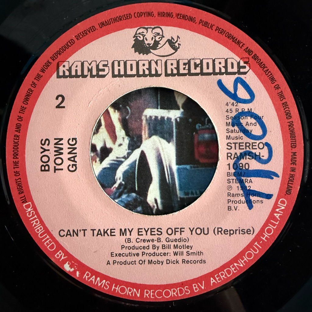 แผ่นเสียง Boys town gang – Can’t take my eyes off you vinyl lp 7”(VG+) ราคา ถูกที่สุด ดีลบีเคเค แกลเลอรีภาพที่ 3