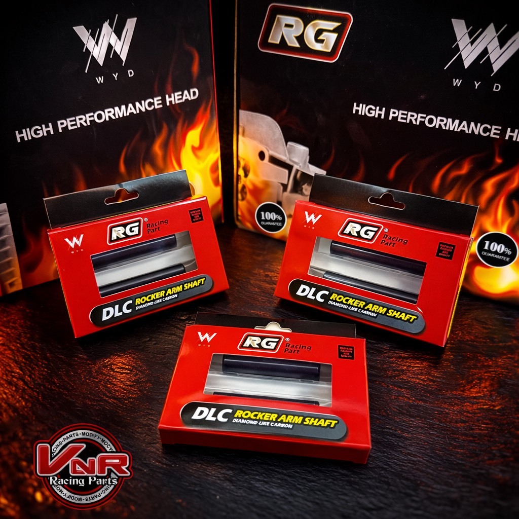 แกนกระเดื่องฝา4วาล์วRGสลักDLC แกนกระเดื่องเเบบตันฝา4วาล์วw125 แกนฝา4Vอย่างดีงานตัวหนาRG