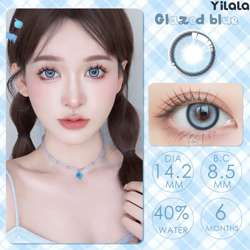 [ส่งจากกทม] YILALA คอนแทคเลนส์ตาหวาน 1คู่ ดอลลี่อาย คอนแทคเลนส์อนิเมะ คอนแทคสีชมพู 14.5 มม.