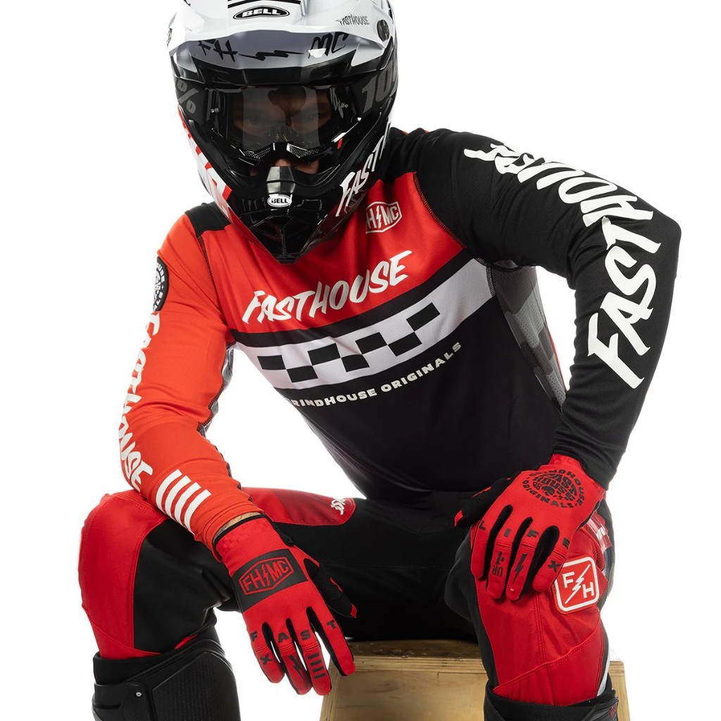 เสื้อแขนยาว FASTHOUSE GRINDHOUSE ATOMIC LS JERSEY RACING RED BLACK