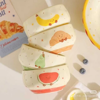 ชุดจานชามสุดน่ารัก 4 ชิ้น 🍐 สินค้าใหม่เอี่ยม! น่ารักสุดๆ! ชุดเดียวคงไม่พอ คุณจะต้องอยากได้ทั้งชุดแน่นอน! 🍚 จานและชามเซรา