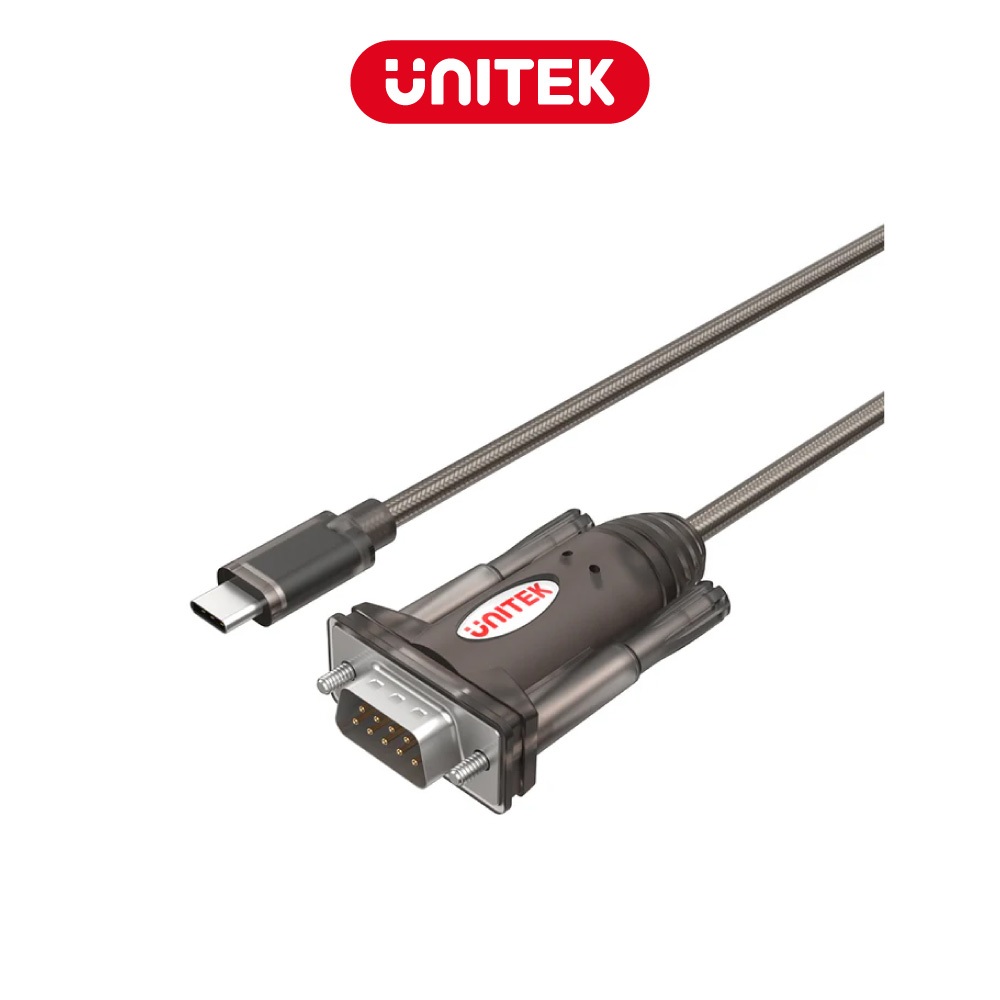 Unitek USB-C to Serial RS232 Adapter.ยาว 1.5 เมตร ( USB-C Male to RS232 Male Y-105K )