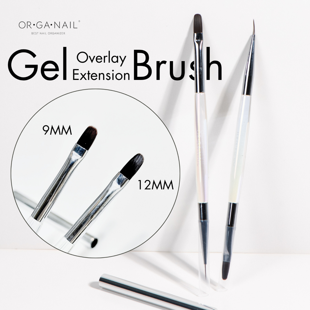 พู่กันต่อเจล ORGANAIL แปรง 2 ฝั่งพร้อมปลอกใส่