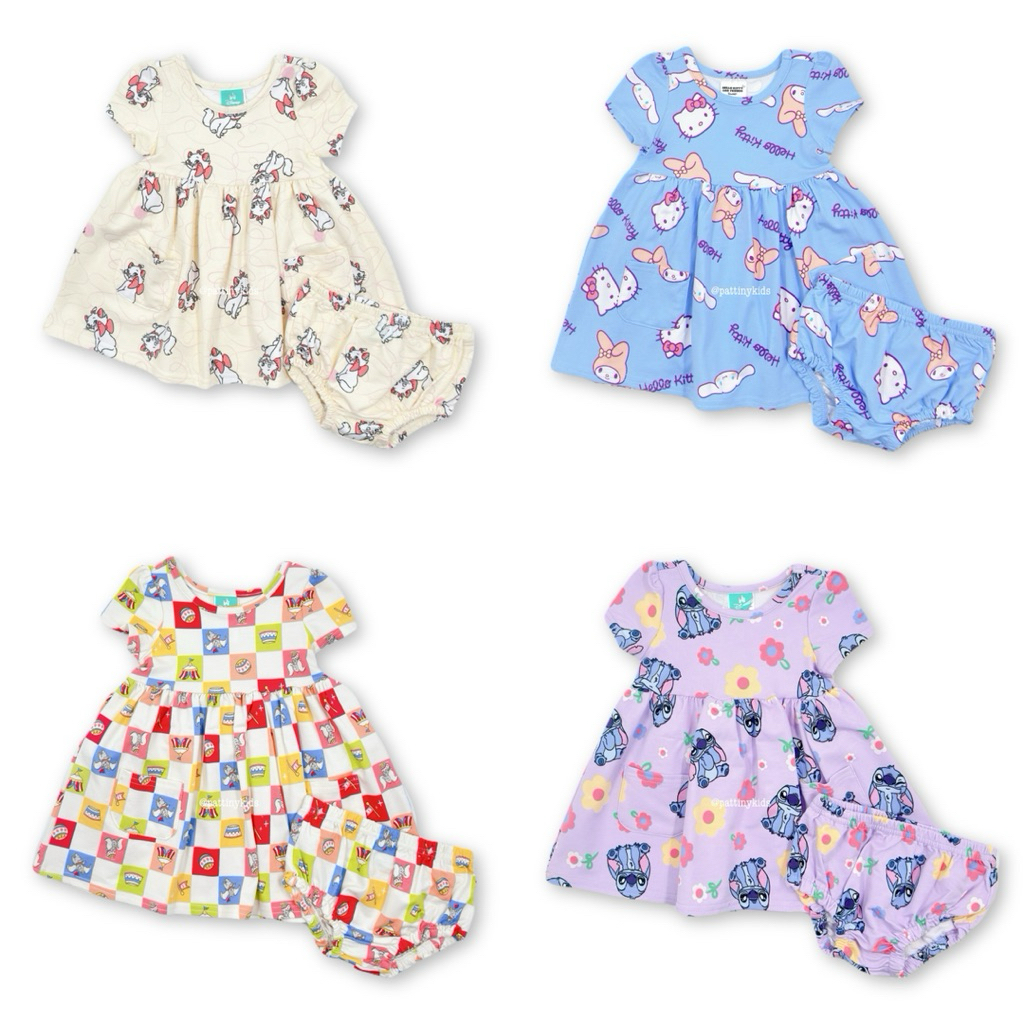 𝐃𝐢𝐬𝐧𝐞𝐲 baby ชุดเชต 2 ชิ้น (กระโปรงเดรส+ซับใน)ขนาด 0-24m