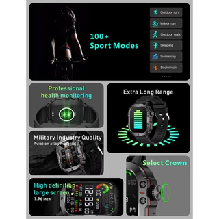 24H Ship 2026 Smart Watch Men Outdoor 2.01" Screen 3ATM Waterproof Watches Bluetooth Call Ai Voice Sport Smartwatch