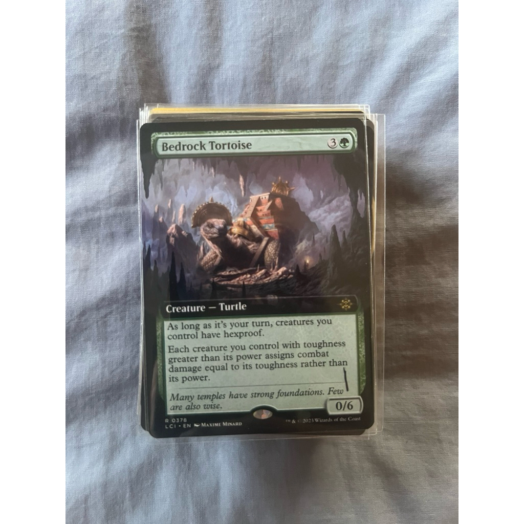 การ์ด MTG Bedrock Tortoise Green Magic the Gathering EDH รุ่น LCI สภาพ Ex-Nm