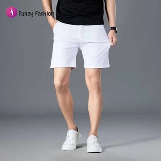 Fancy Fashion กางเกงขาสั้นผู้ชาย เอวยางยืด กางเกง ขาสั้น ชาย ผ้ายืด