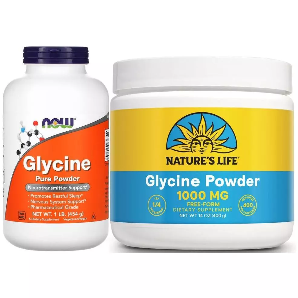 (พร้อมส่ง) NOW Foods / Nature's Life / Best Naturals / Source Naturals Glycine Pure Powder. ไกลซีน ผง