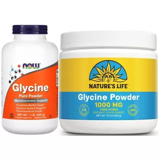 (พร้อมส่ง) NOW Foods / Nature's Life / Best Naturals / Source Naturals Glycine Pure Powder. ไกลซีน ผง