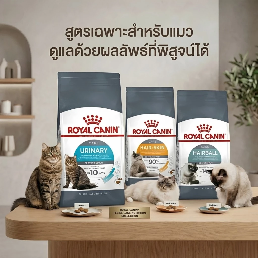 ROYAL CANIN สูตรเฉพาะสำหรัีบแมว (Hairball) (HAIR & SKIN CARE) (URINARY) แบบแบ่งขาย