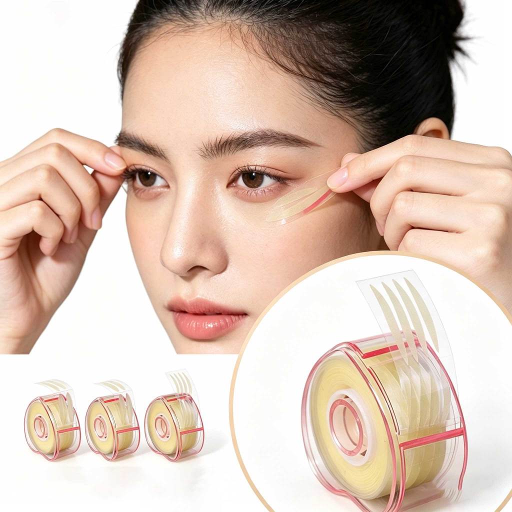 Wylpo สติกเกอร์เทปตาสองชั้น 600 ชิ้น กันน้ำ ระบายอากาศ มองไม่เห็น มีกาวในตัว ใช้แต่งหน้าติดทน