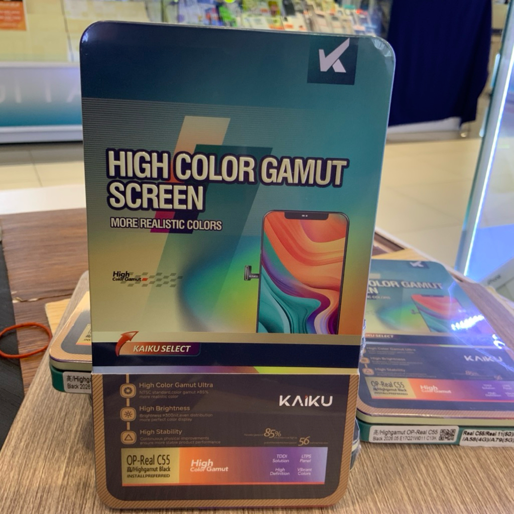 Kaiku หน้าจอ สำหรับ realme C55 realme 11 สำหรับ oppo A58 4g A79 5g A98 5g พร้อมชุดไขควง กาว ลงกาวเคลมได้