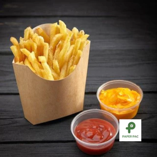 (50 ใบ ) กล่องเฟรนฟราย กระดาษเกรดอาหาร ใส่เฟรนช์ฟรายส์ อาหารว่าง French Fries Box