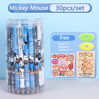 ปากกากดลบได้ 30 ชิ้น/กล่อง 0.5mm Capybara ลายการ์ตูน เจลน้ำเงิน พร้อมส่งในไทย ปากกาลบได้ เครื่องเขียน