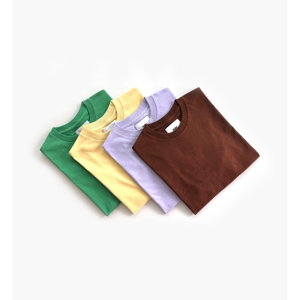 Hay Product - Basic tee เสื้อยืดสีพื้น (ผ้าหนาพิเศษ) (unisex)