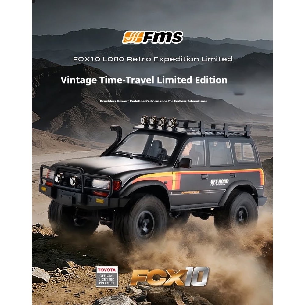 FMS 1:10 FCX10 LC80 Brushless Toyota Land Cruiser 80 Black Edtion ของแท้ 100% ผ่อน SPayLater