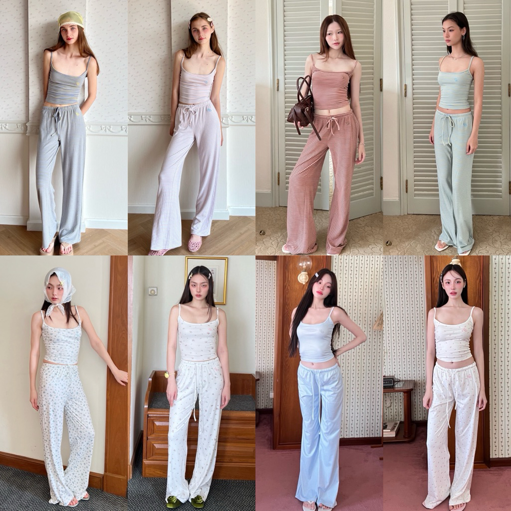 Cintage♡ CT2090 เซตสายเดี่ยวขายาวmiube3052 🌸