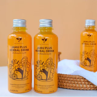 JAMU PLUS น้ำจามู น้ำขมิ้นสกัด เครื่องดื่มสมุนไพร น้ำขมิ้นชัน ขิง มะขาม สมุนไพร สกัดเย็น