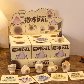 กล่องสุ่มแมว PAI (เทียบแท้) โมเดลตั้งโต๊ะ PAI-F1 ของแต่งโต๊ะน่ารัก แมวหินนำโชค ของขวัญวันเกิดเพื่อนหรือแฟน