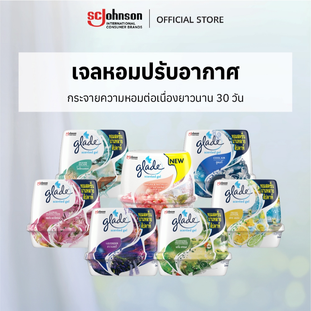 เกลดเซ็นท์เต็ด เจลหอมปรับอากาศ 180 กรัม Glade Scented Gel Air Freshener 180g