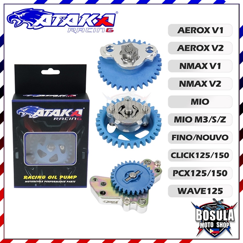 ATAKA CNC ปั๊มน้ำมันเครื่อง PCX125/150 CLICK125/150 AEROX NMAX V1/V2 MIO/FINO/NOUVO WAVE125 ใส่ทดแทนอะไหล่เดิม ใส่ง่าย